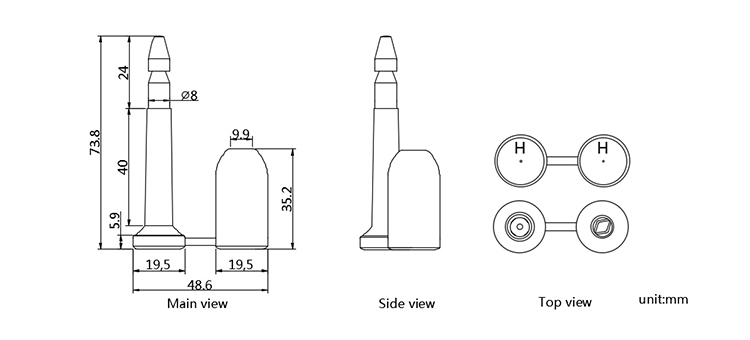 China supplier of multiple bolt on seal with good price CAD