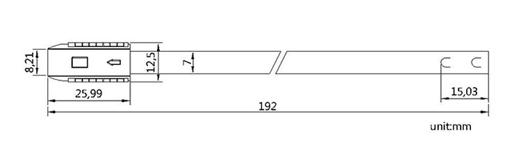 High Quality And Inexpensive self locking metal strap seal cad